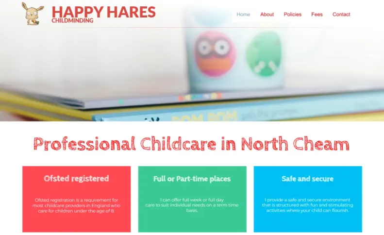 Example website from The Byte Shed